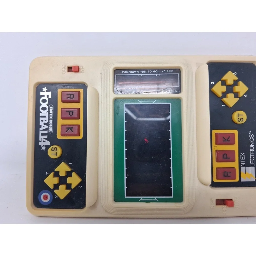 Vtg 1980 Entex Color Football 4 Electronic Handheld Video Game Working